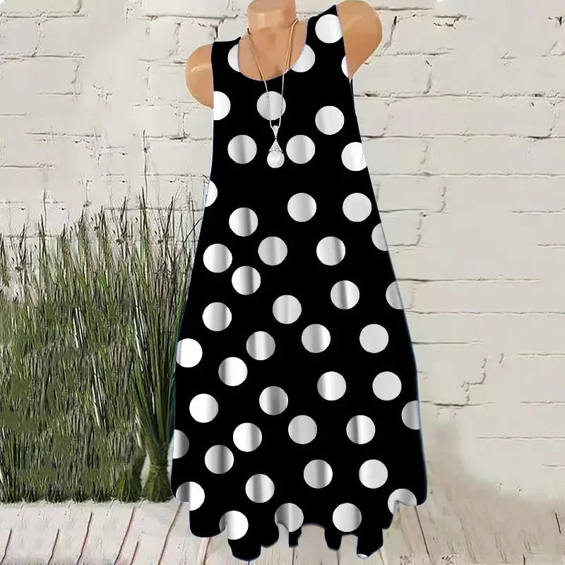 Round Dot Pattern Summer Mini Dress