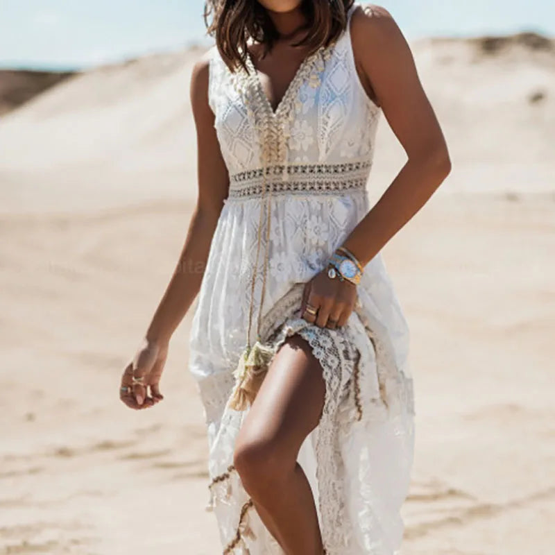Elegant Lace Maxi Dress