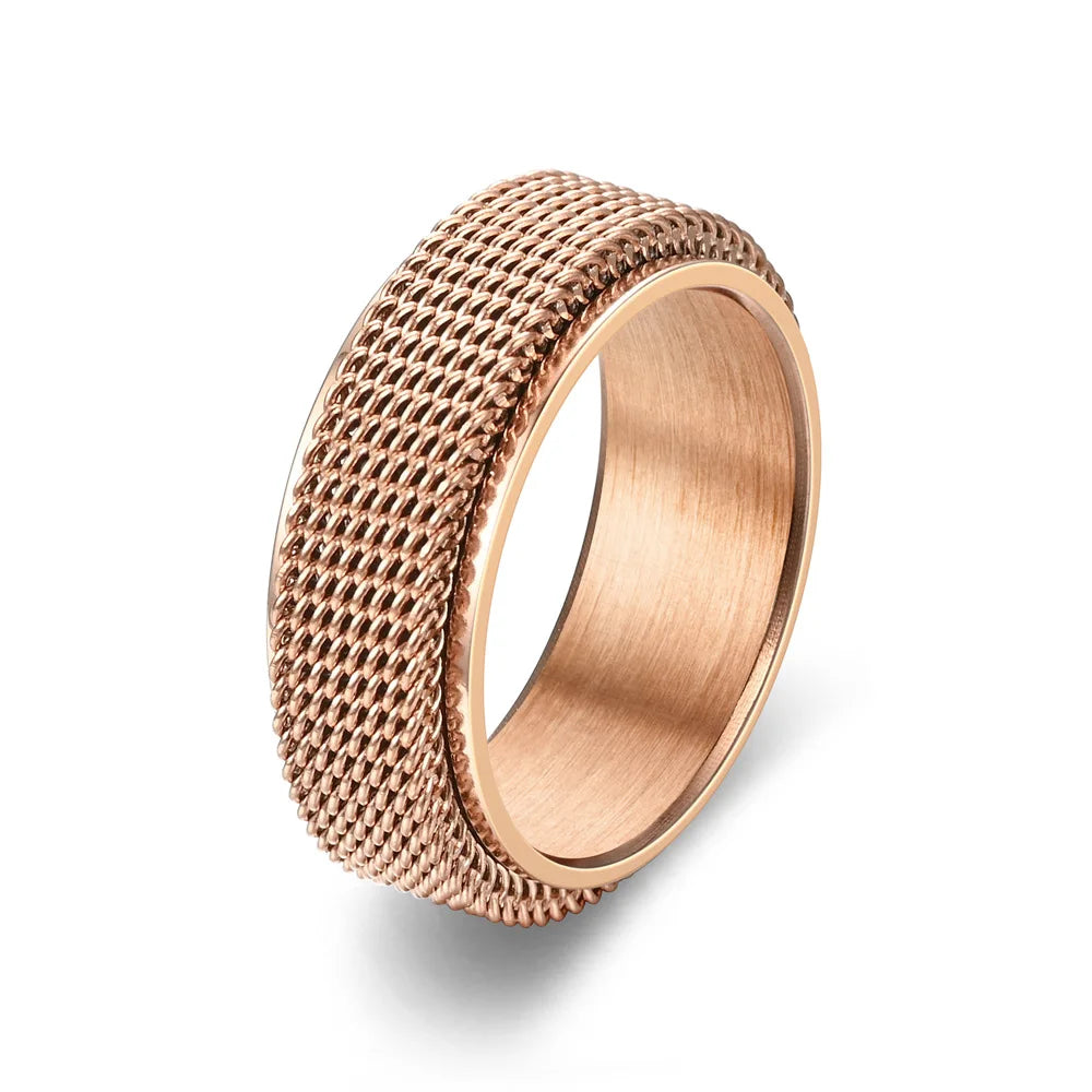 Fashionable Stainless Steel Spinner Rings