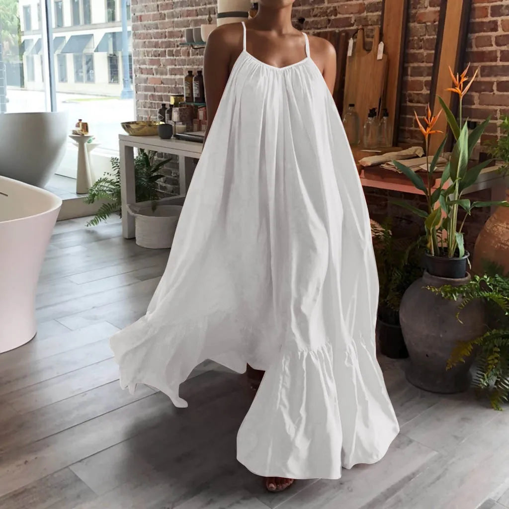 Spring Swing Maxi Dress with Pockets