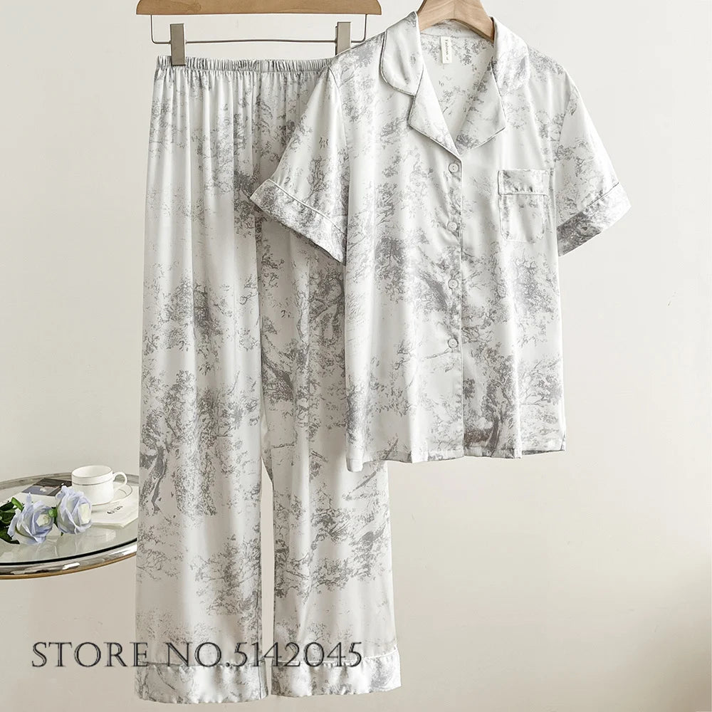 Spring Summer 2PCS Pajamas