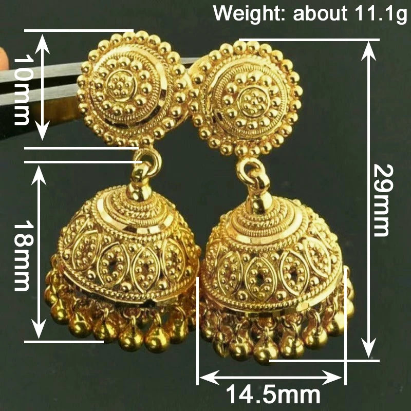 Unique Bell Design Drop Earrings