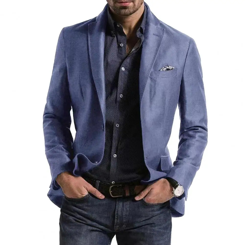 Men’s Slim Fit Plaid Suit Coat