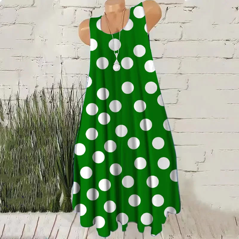 Round Dot Pattern Summer Mini Dress