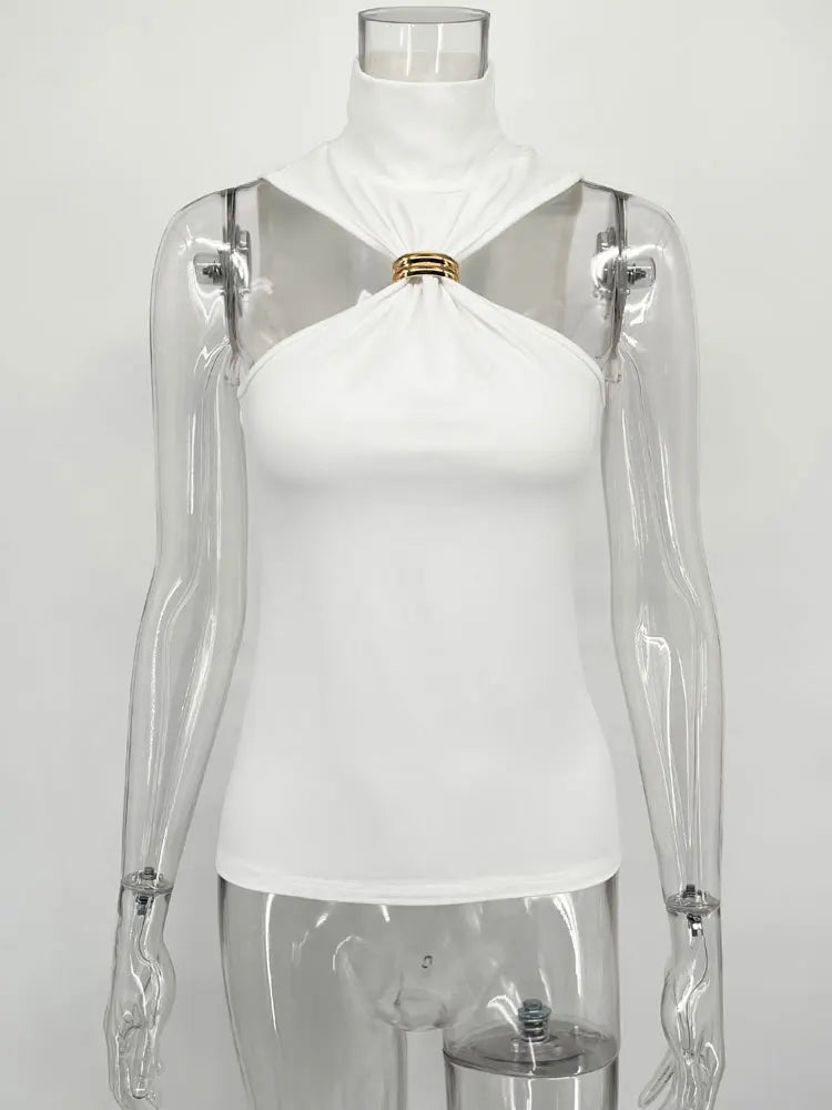 Summer Fashion Slim Off-Shoulder Patchwork Sexy Tank Top