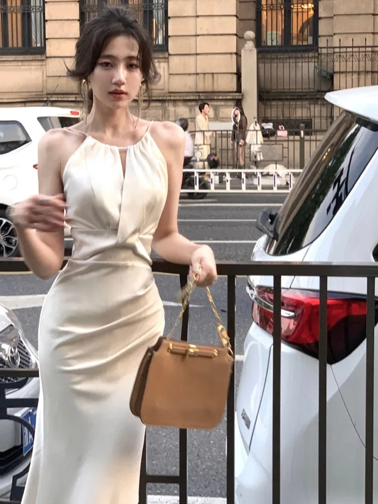 New Summer Elegant Sleeveless Slim Mermaid Dress