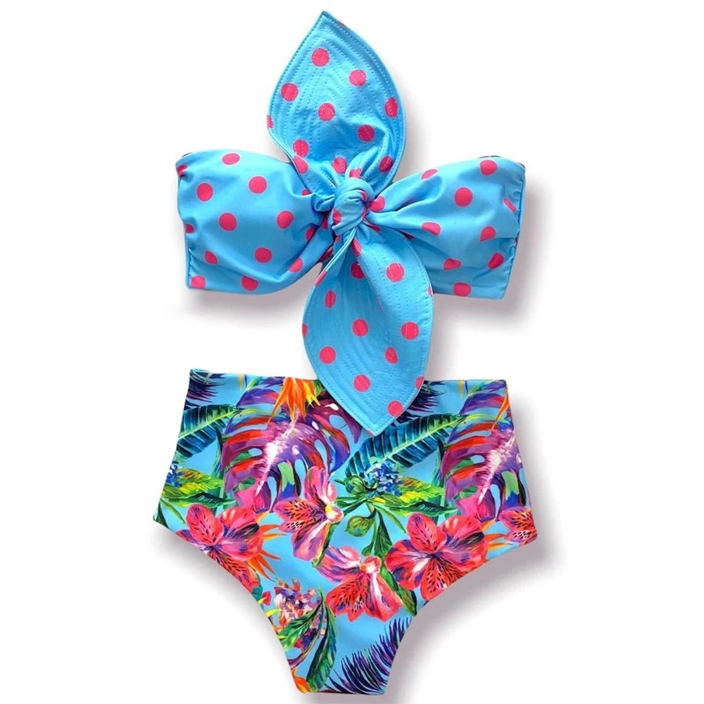 New Sexy High Waist Ruffle Bikini Sets