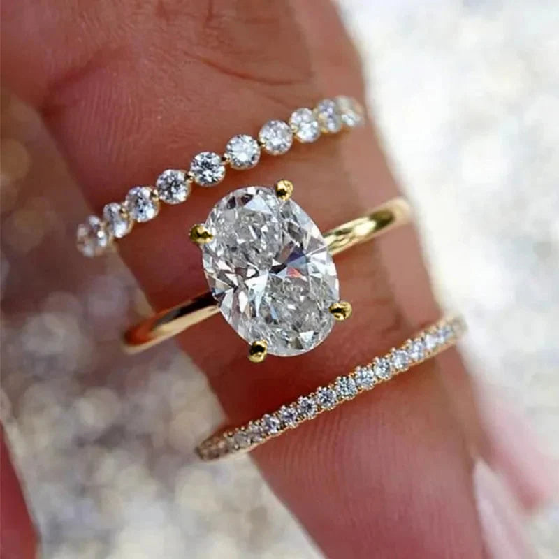 Fashionable Opulent 3Pc/Set Rings for Women