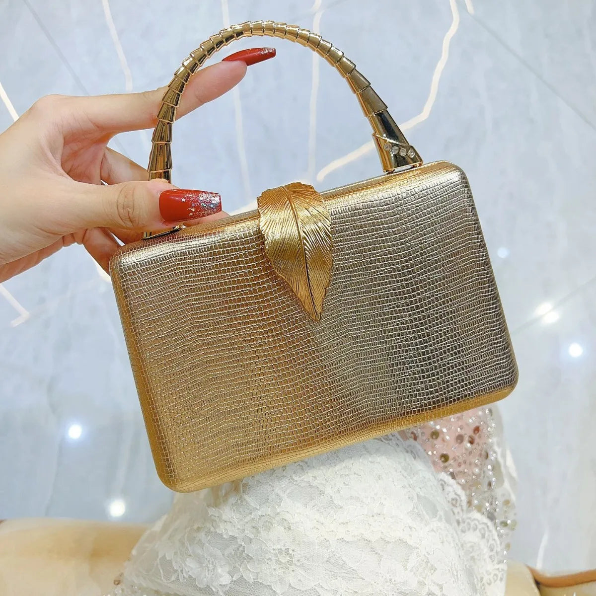Fashion Box Purse Chain Shoulder Bag