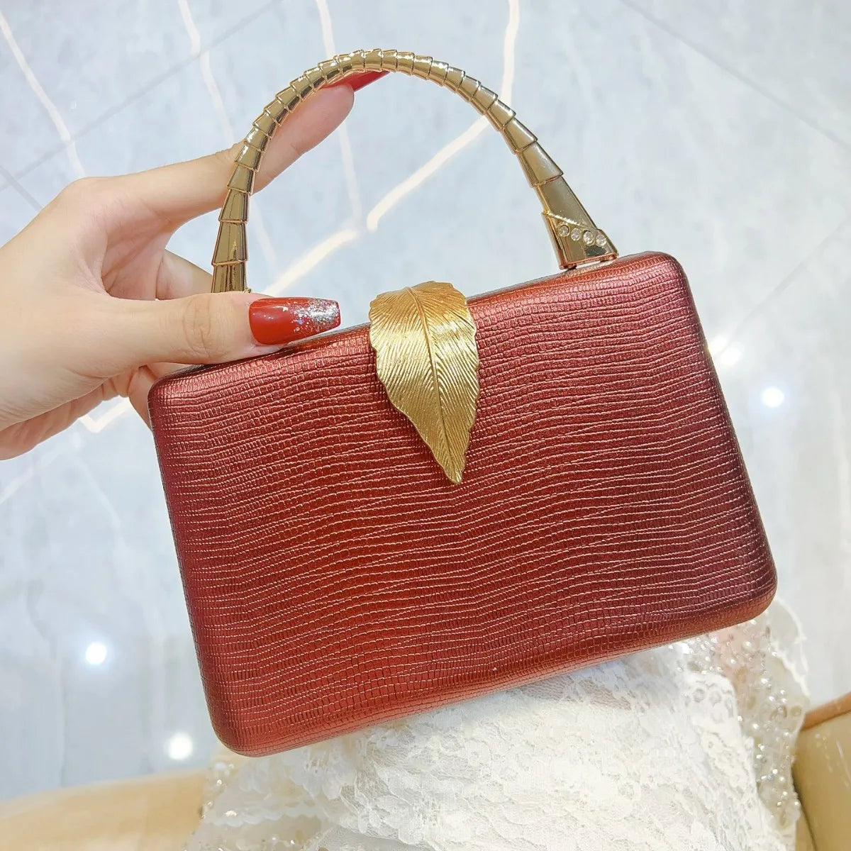Fashion Box Purse Chain Shoulder Bag