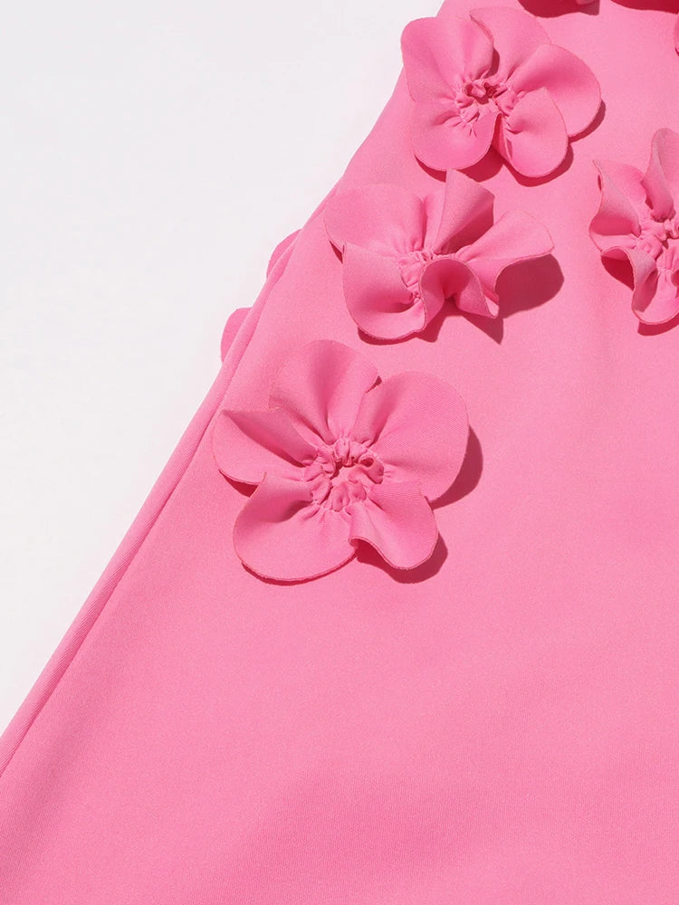 Spliced Appliques Elegant Stand Collar Sleeveless High Waist Patchwork Zipper Dresses