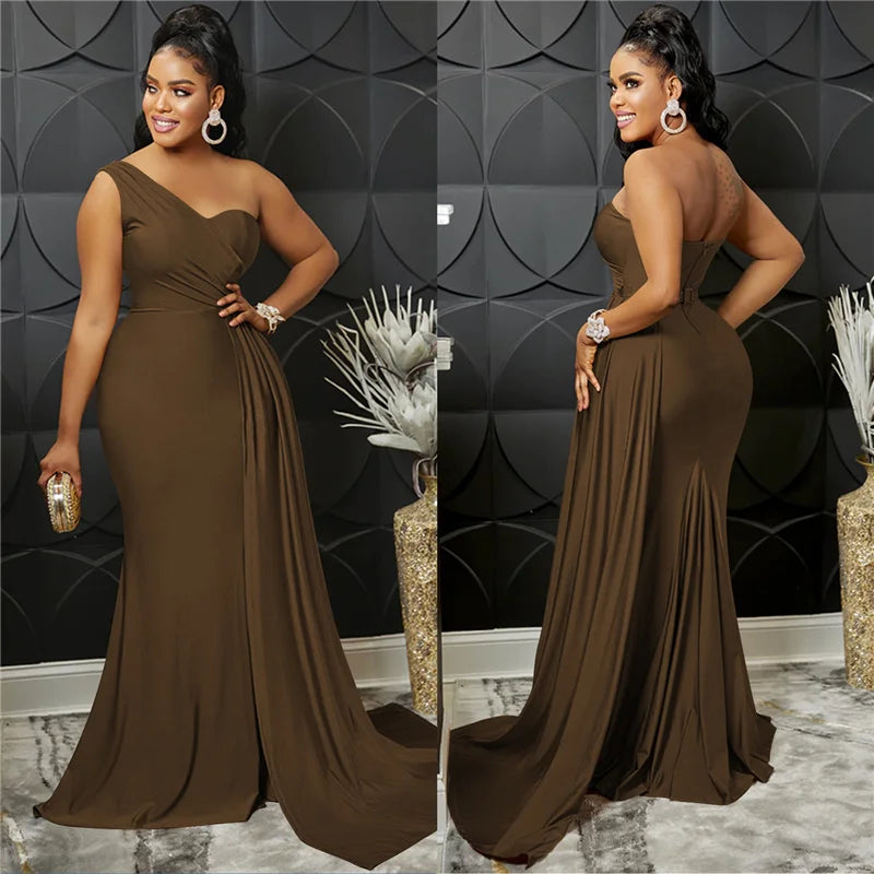 Sexy One Shoulder Elegant Evening Dresses