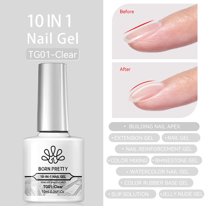 BORN PRETTY 10ml White Cat Magnetic Gel Nail Polish Ultra Shine White-light Varnis Semi Permanent Soak Off UV LED Gel for Nails