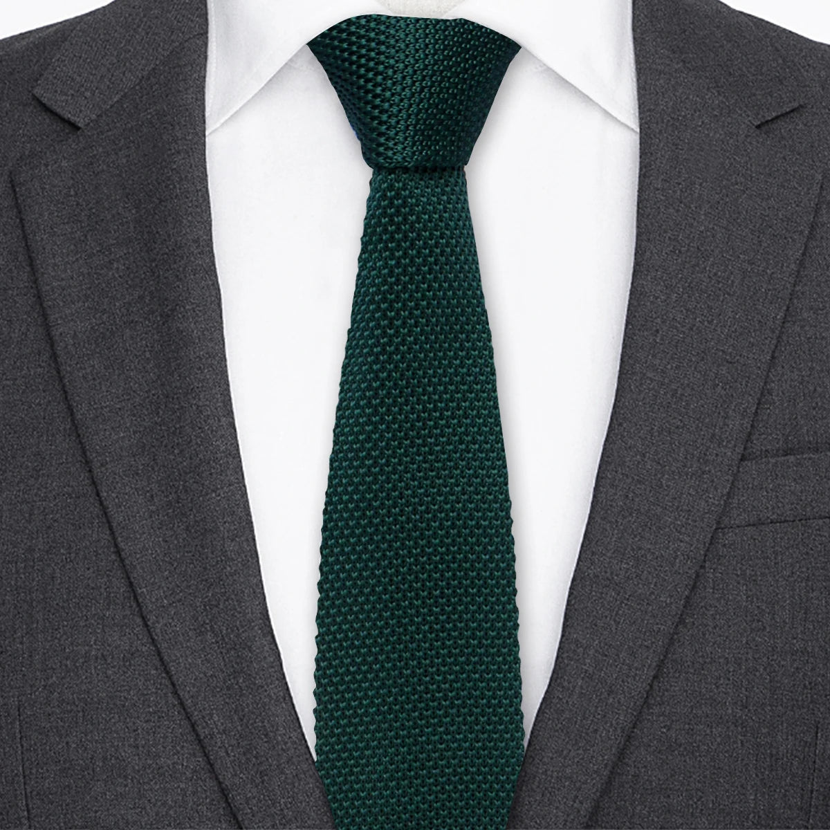 5.5cm Solid Color Fashion Water Neckties Plain Knitted Ties