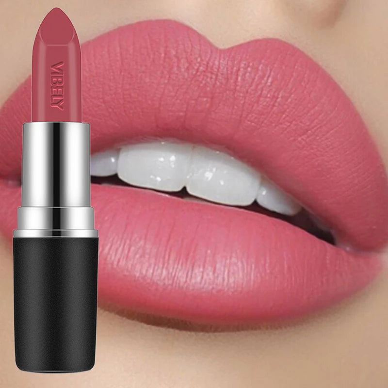 Frosted Velvet Matte Lipstick – 29 Bold Shades, Waterproof & Non‑Fading