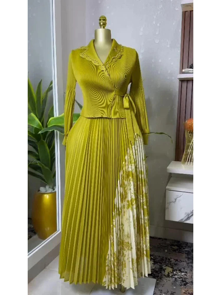 Spring New Pleated A-line Dress