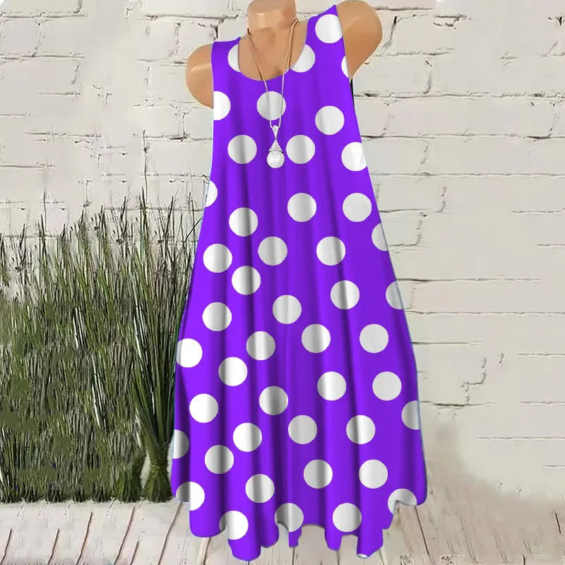 Round Dot Pattern Summer Mini Dress