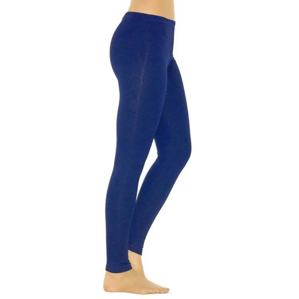 Solid Color Stretchy High Waist Slim Autumn Winter Leggings