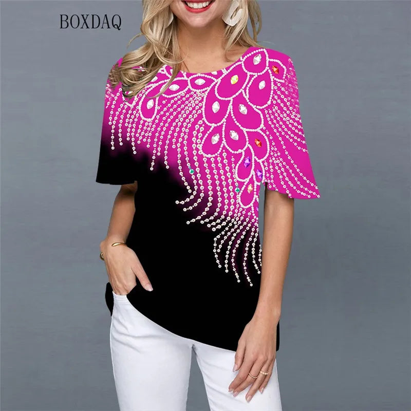 Fashion 3D Print Summer Street Style T‑Shirt