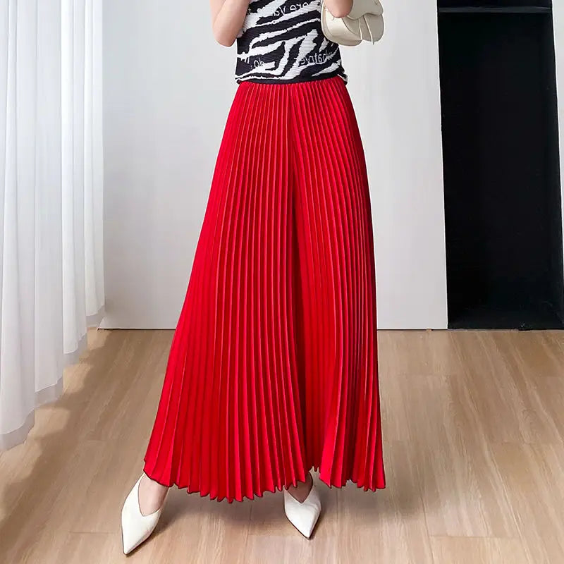 Summer High-End Wide Leg Skirt Pants