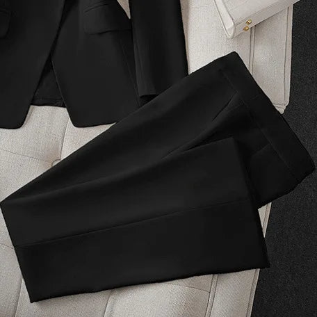 2026 Slim Office Blazer & Straight Trousers Set