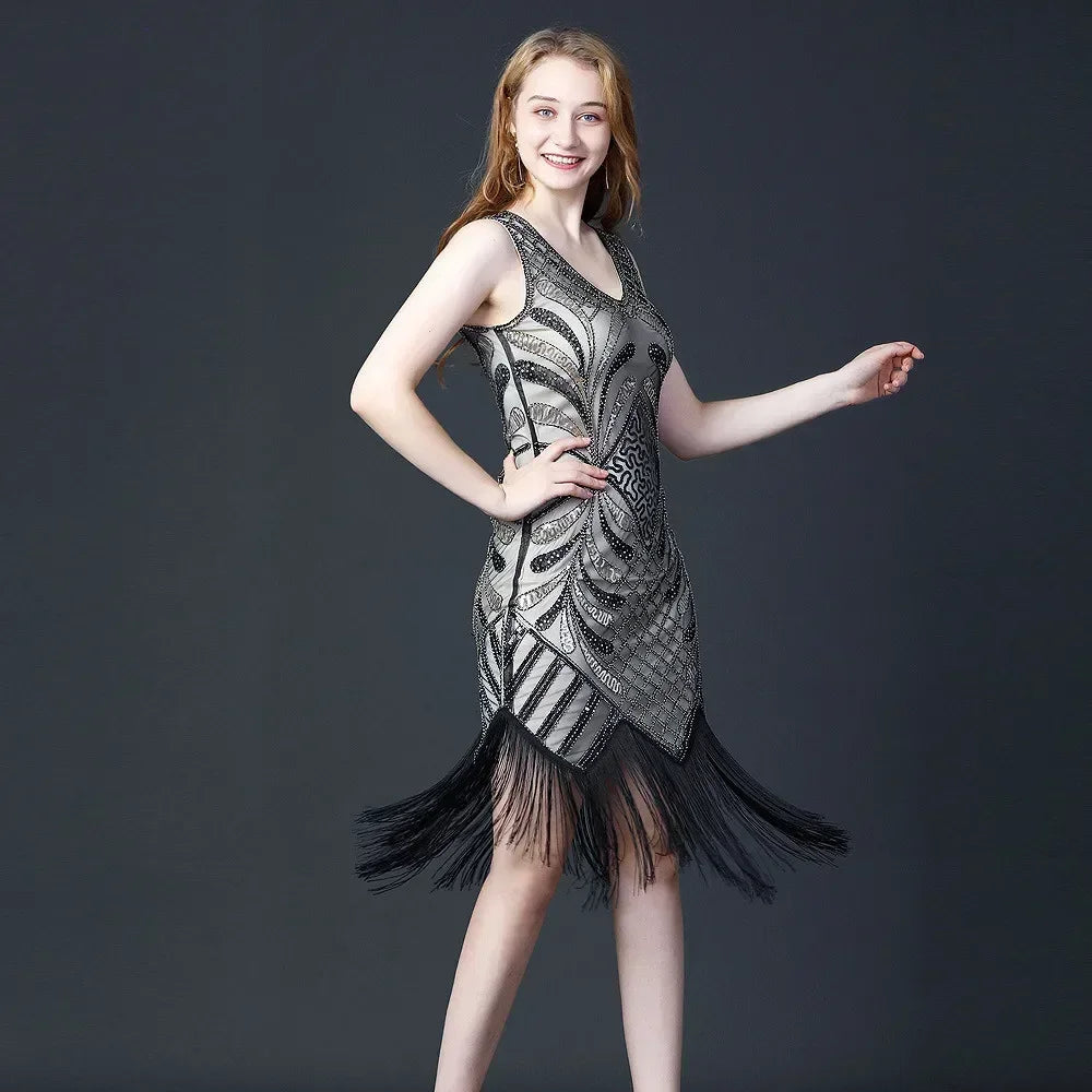 Vintage Streetwear Party Club Stage Show Luxury Bling Dress