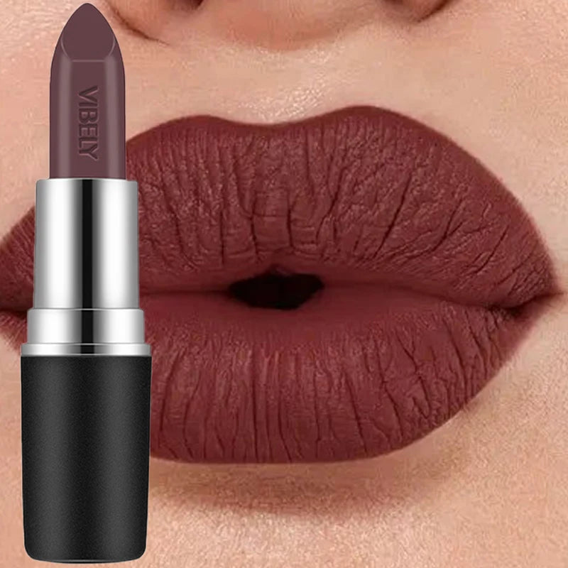 Frosted Velvet Matte Lipstick – 29 Bold Shades, Waterproof & Non‑Fading