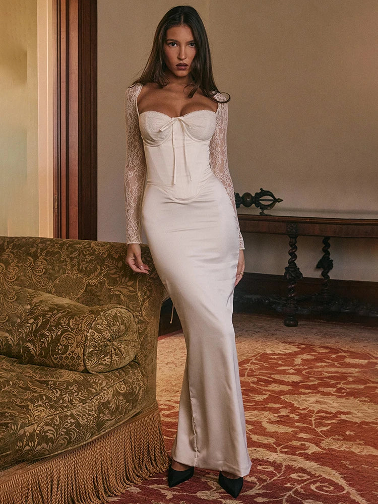 white long sleeve backless bodycon dress White Backless Dress - White Mini Dress - Long Sleeve Mini Dress