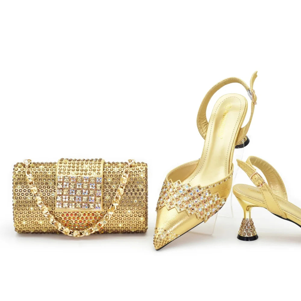 Luxury Italian Shoes & Bag Set for Women