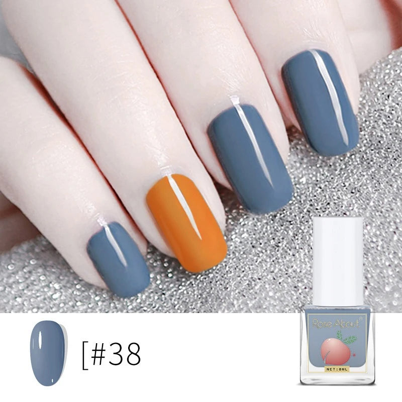 Water-Based Peel-Off Shiny Top Coat – No UV Lamp, Long-Lasting, Gentle Natural Nail Care
