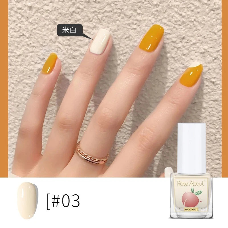 Water-Based Peel-Off Shiny Top Coat – No UV Lamp, Long-Lasting, Gentle Natural Nail Care