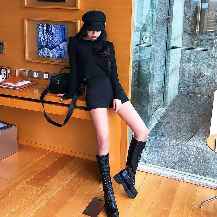 Black White Sports Elastic Casual Sexy Shorts