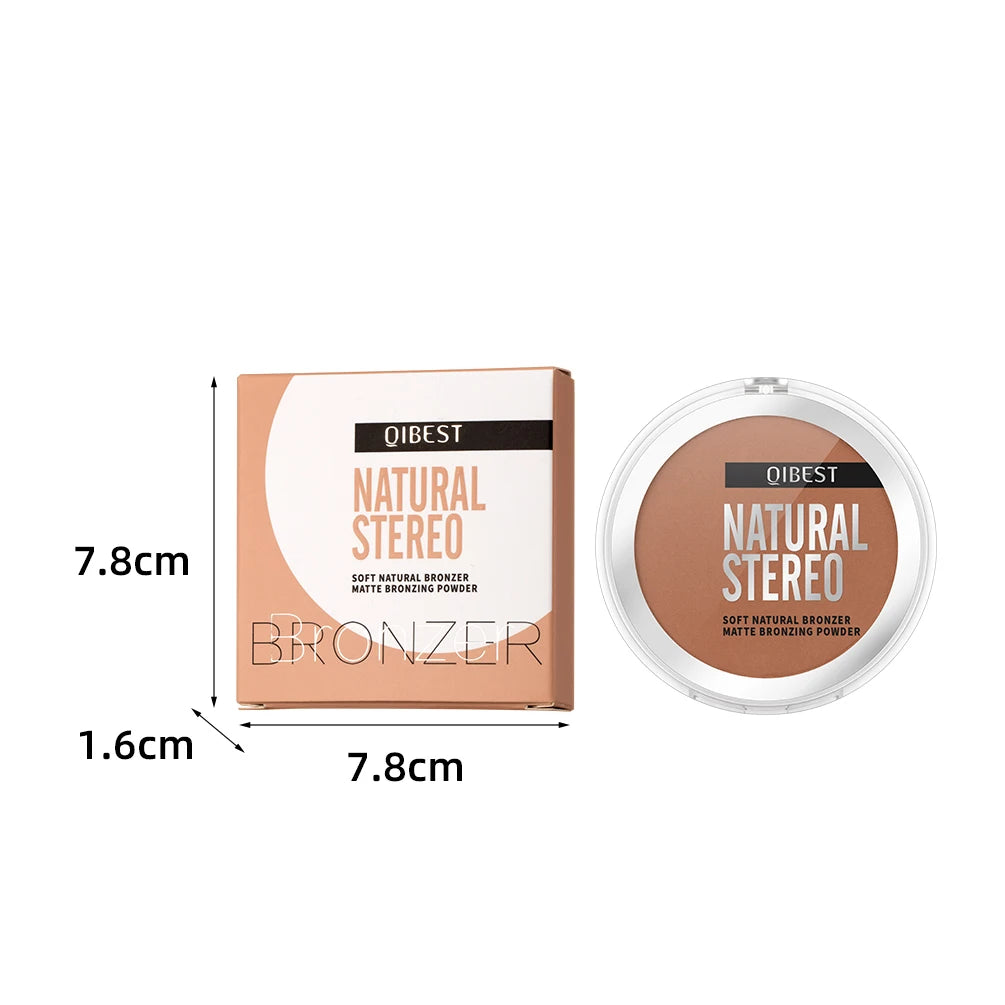 3D Matte Bronzer & Contour Powder Palette – Natural, Long‑Lasting, Waterproof Definition