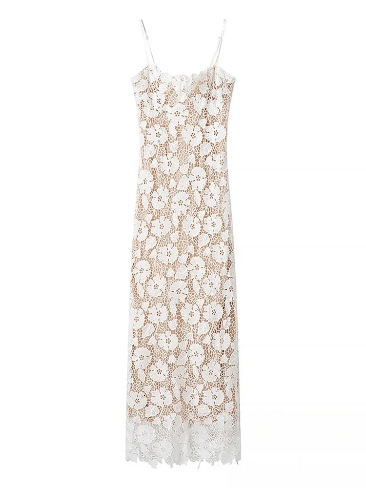 Vintage Lace Long Party Dress