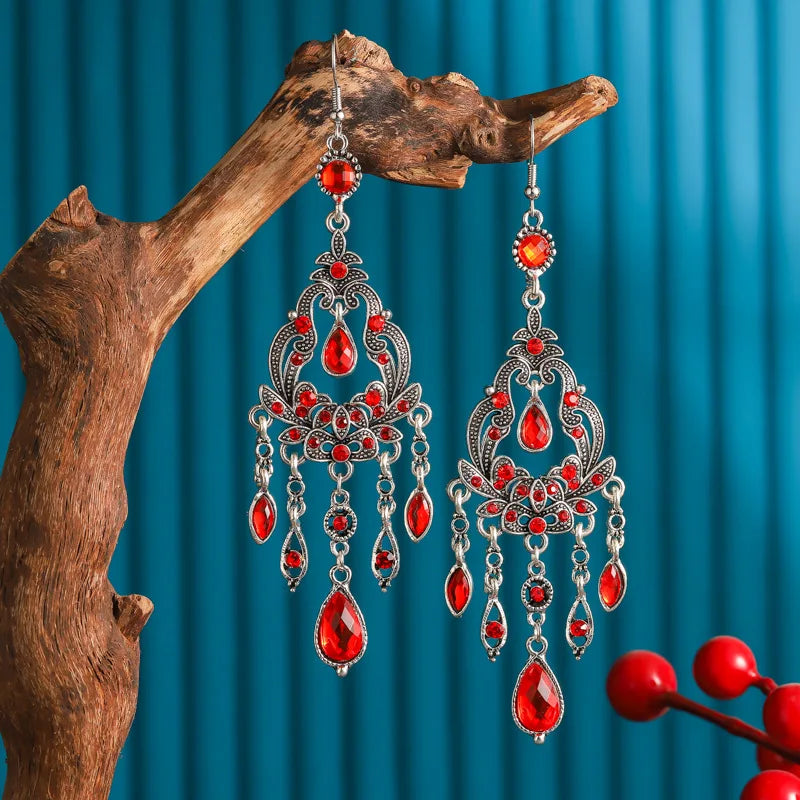 New Bohemian Multicolor Rhinestone Crystal Earrings