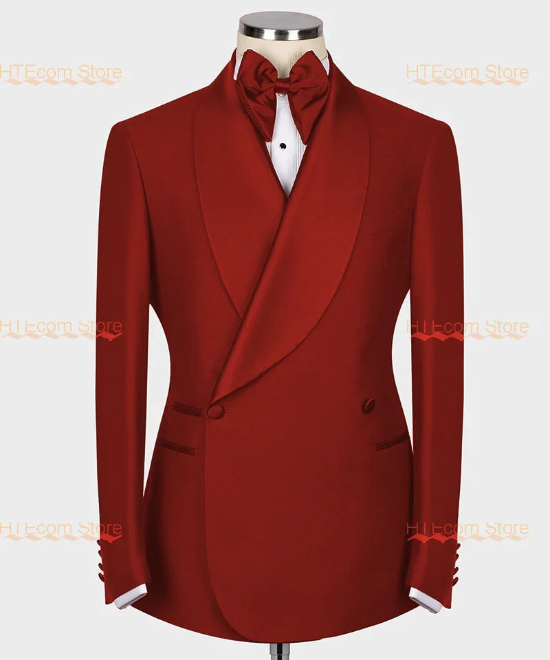 Business High-end Suits 2 Piece British Style Coat+Pants Customized