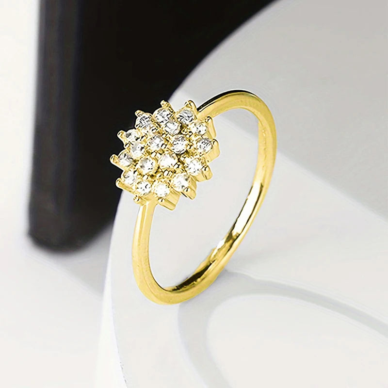 Shiny Flower Rings for Women