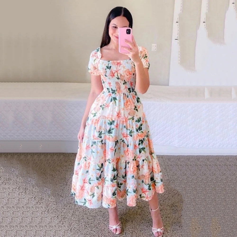 Boho Floral Summer Dress
