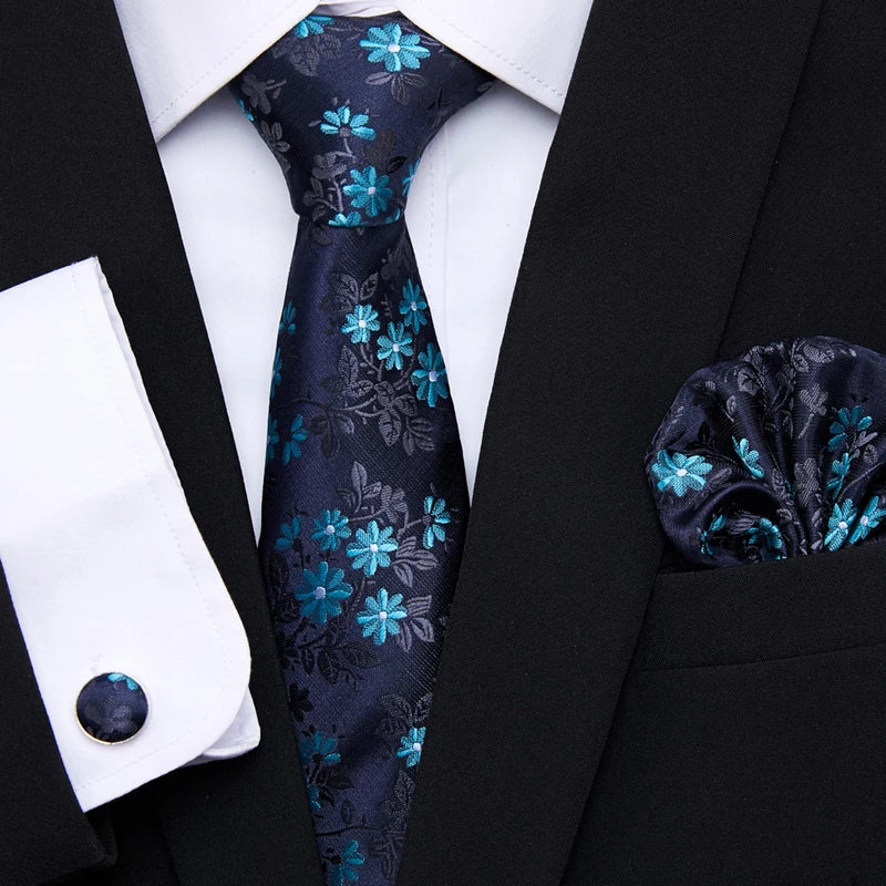 7.5 cm Tie Pocket Squares Cufflink Set