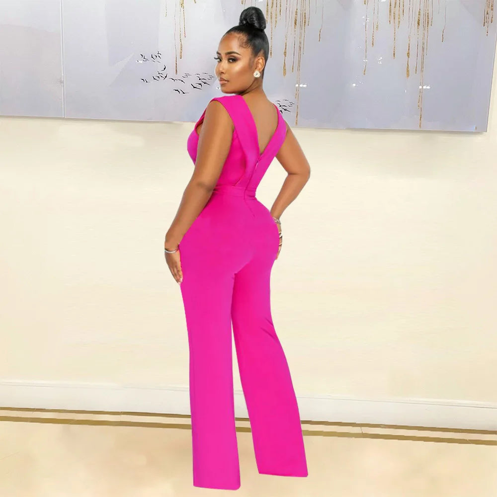 Elegant Sleeveless Wide-Leg Jumpsuit