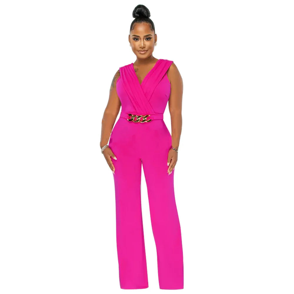 Elegant Sleeveless Wide-Leg Jumpsuit