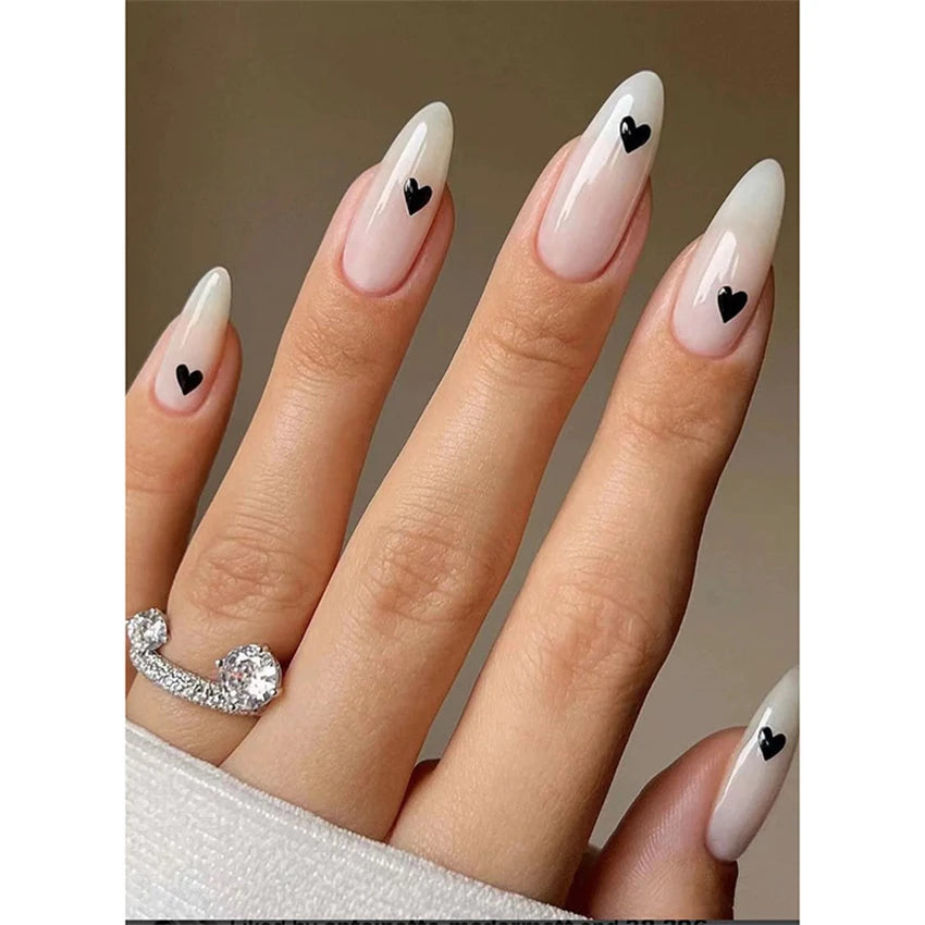 24Pcs/Set Simple Pure Desire Pink Wearing False Nails
