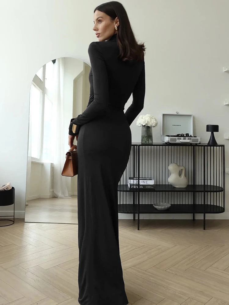 Sexy High Slit Bandage Long Dress