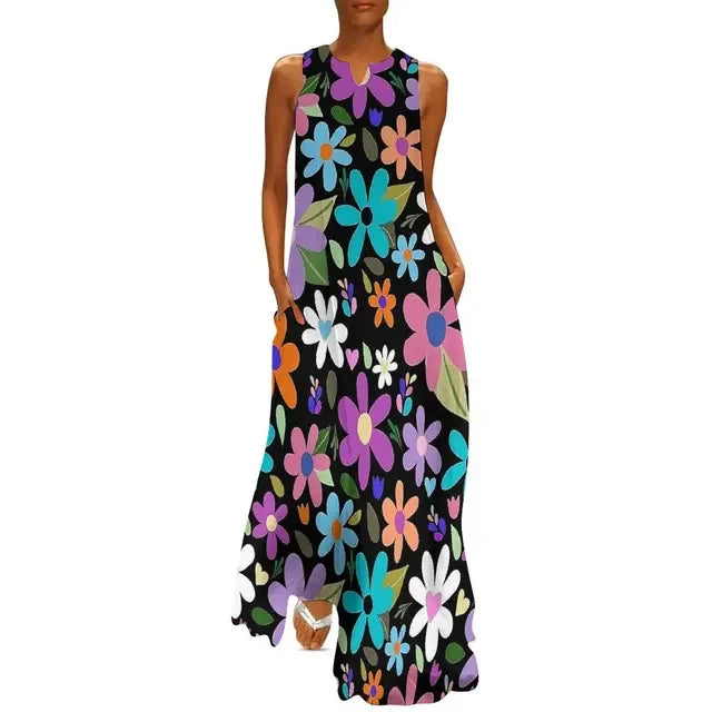 Flower Power Boho Maxi Dress