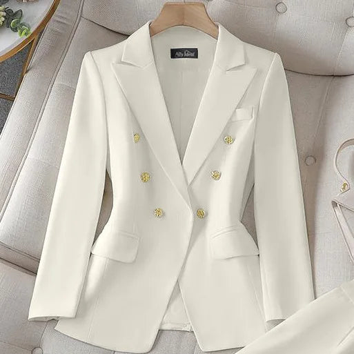 2026 Slim Office Blazer & Straight Trousers Set