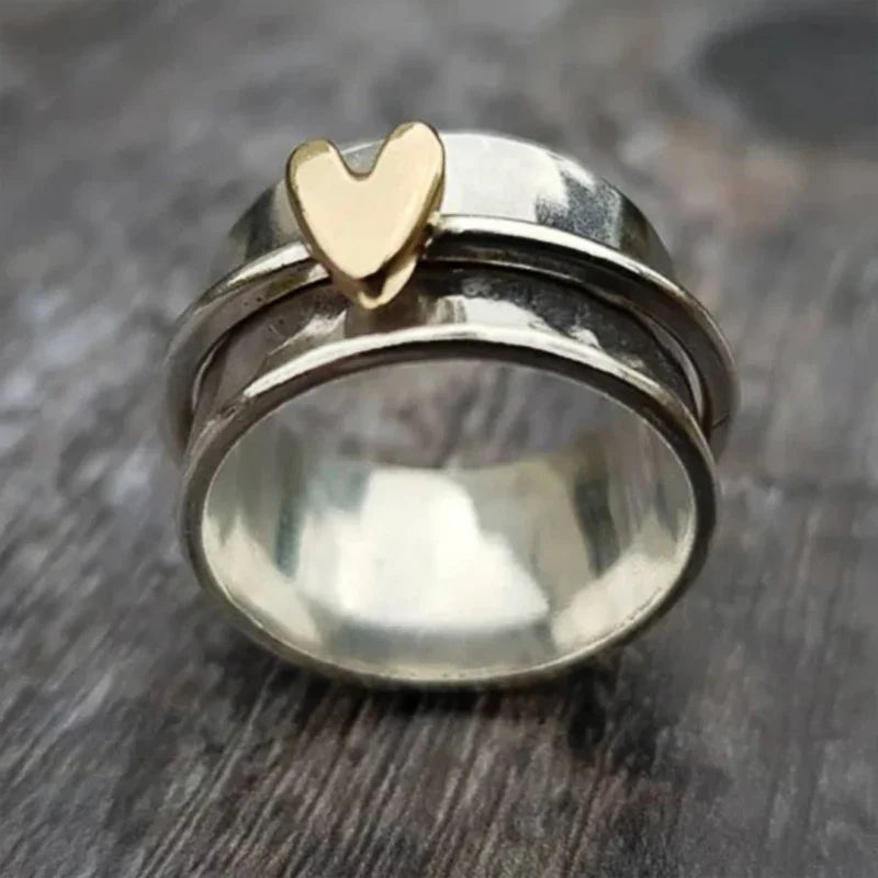 Aesthetic Heart Rings for Women