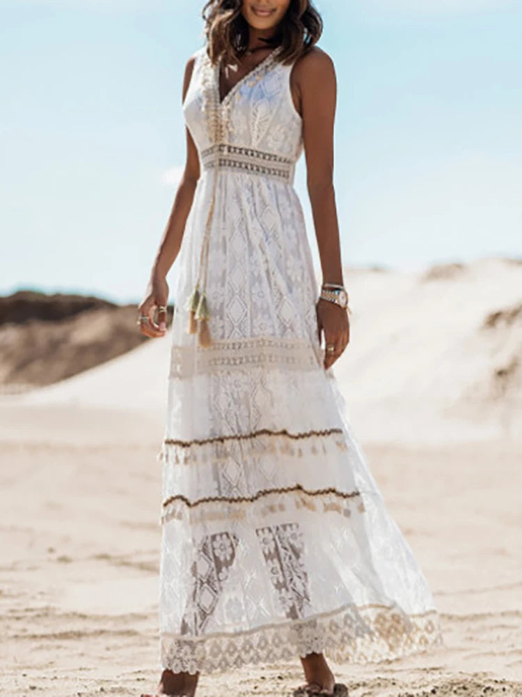 Elegant Lace Maxi Dress