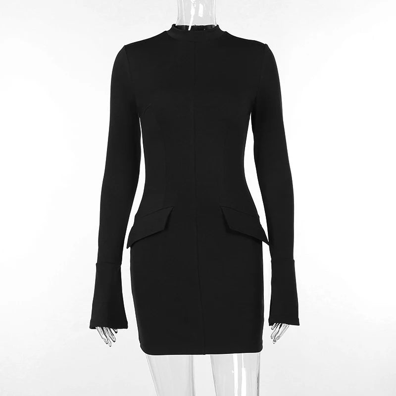 Autumn Winter New Long Sleeve Bodycon Club Party Dress