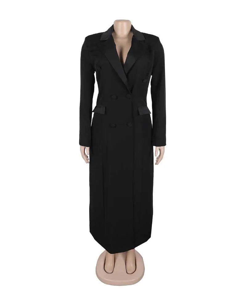 Autumn Winter  Long Sleeve Slimming Waist Blazer Dress