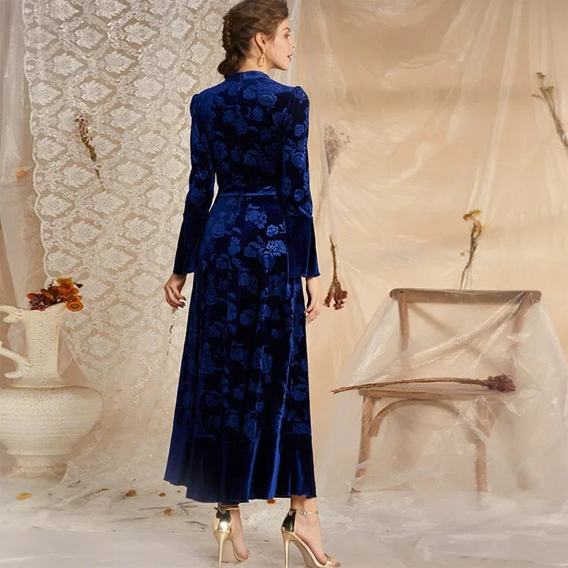 Autumn Winter  Velvet Long Dress